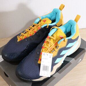 Adidas Barricade Hard Court Tennis Shoes Blue Brown IG5725 Men's Size 11.5